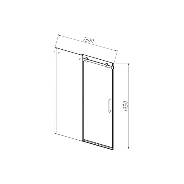 Vincea Душевая дверь Комо-Н (Como-N) VDS-4CN130CLB, 1300, черный, стекло прозрачное