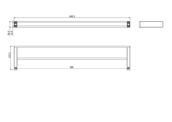 Полотенцедержатель LANGBERGER VICO 36002A подвесной цвет хром