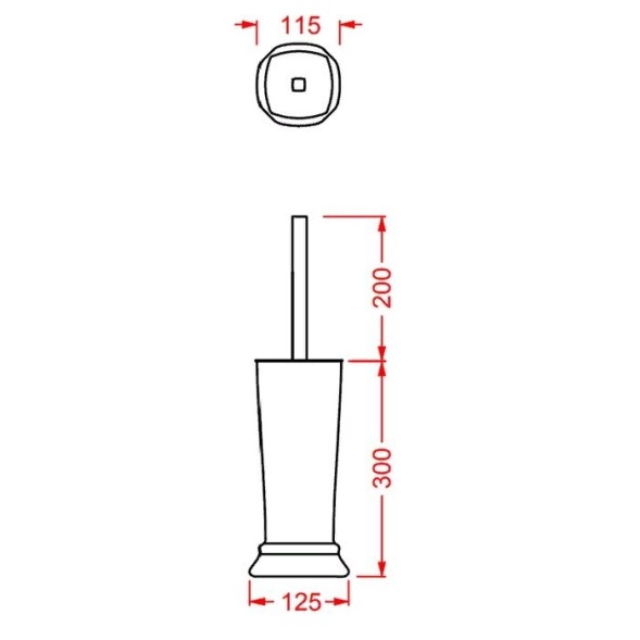 Ёршик Artceram Civitas напольный цвет серый CIC004 34