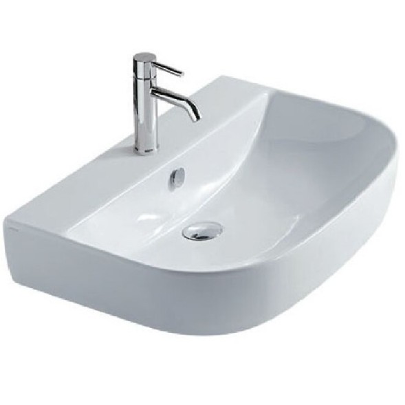 Раковина GALASSIA M2 5206 подвесная с тремя отверстиями с переливом цвет белый глянцевый