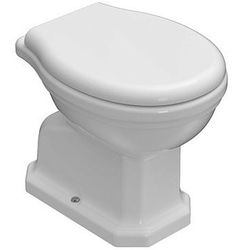 Унитаз GLOBO PAESTUM с бачком на высокой трубе слив в стену цвет белый/хром PA002BI+PA010BI+BA003+BA005