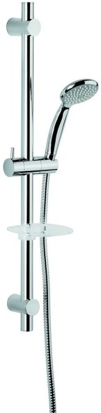 Emmevi, душевой комплект: штанга, лейка, шланг, мыльница. C02670, цвет хром C02670CR