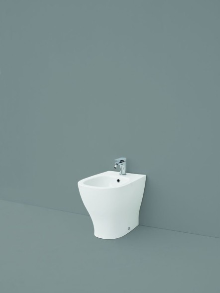 Hidra My, напольное биде c крепежом, 52x36x41h см, цвет белый глянцевый