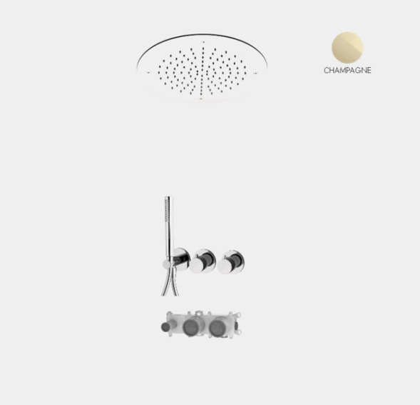 Душевой комплект, Fima Carlo Frattini, на 2 потребителя, цвет-шампань F3149WX9R50HL