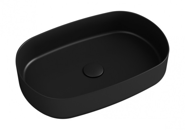 Раковина ISVEA Infinity накладная ШГВ 550*360*120 отверстия для смесителя отсутствуют цвет черный матовый 10NF65055-2N