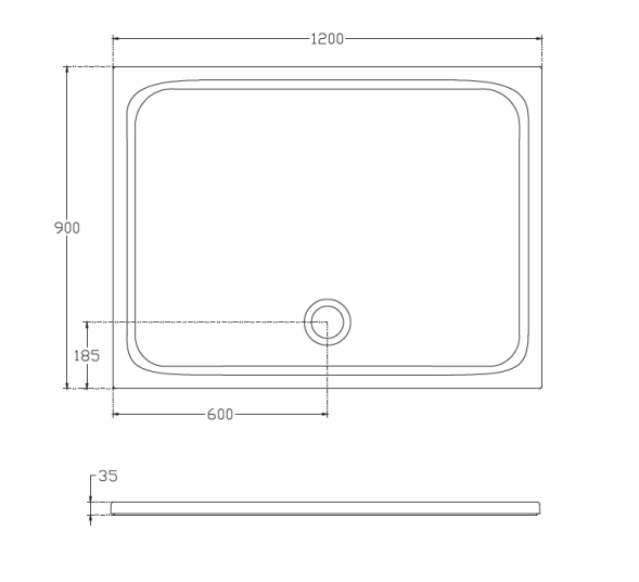 Душевой поддон 1200х900 ISVEA прямоугольный цвет черный матовый 10DT9703C-42N