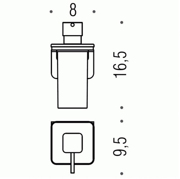 Дозатор COLOMBO DESIGN OVER B9328 настенный цвет нержавеющая сталь