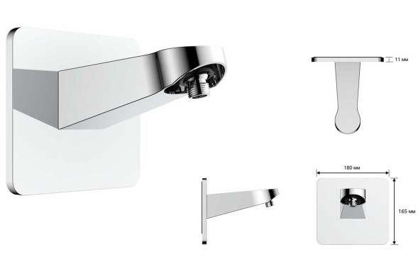 Vincea Верхний душ Инспаер (Inspire) VSHD-3I4CMB, черный