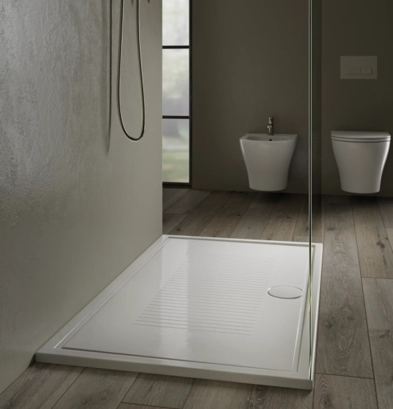 Поддон HATRIA LIF H3 SBY1ZX01 напольный или встраиваемый в пол 120x80x3 см цвет белый