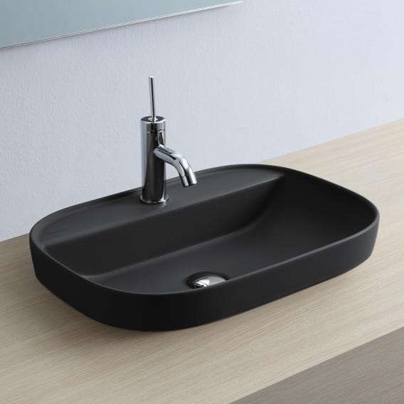 Раковина Scarabeo GLAM полувстраиваемая без перелива с одним отверстием цвет черный матовый 1810 49
