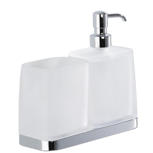 Стакан с дозатором COLOMBO DESIGN TIME W4271 настенный цвет хром