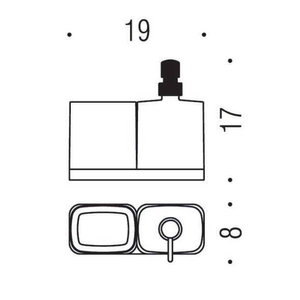 Стакан с дозатором COLOMBO DESIGN TIME W4271 настенный цвет хром