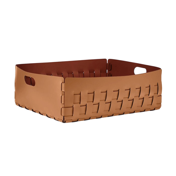 Корзинка COLOMBO DESIGN ADJ 1049.09/30 настольная напольная цвет коньяк/бордо