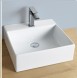 Раковина Artceram Quadro подвесная/накладная 40x38 цвет белый QUL005 01 00