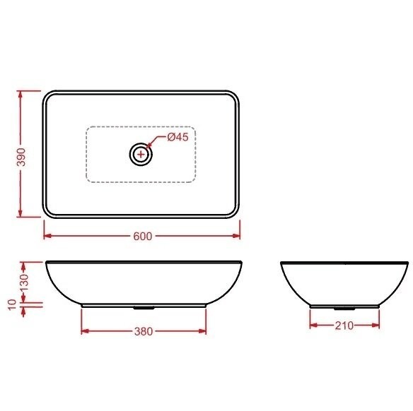 Раковина Artceram Tai накладная без отверстий цвет белый  COL009 03 00