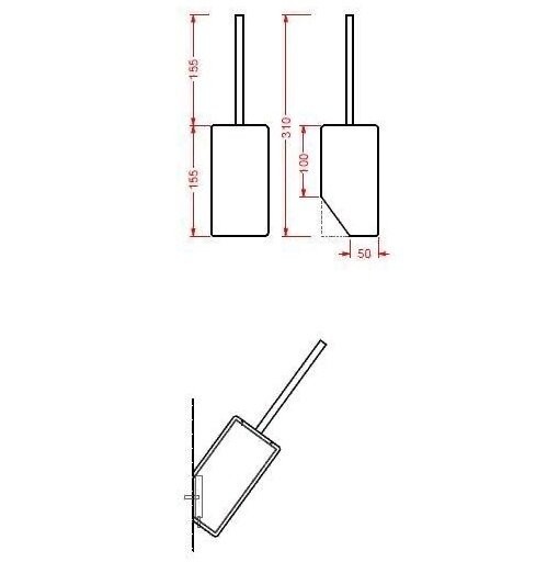 Ершик Artceram Post it подвесной цвет белый/хром PSC002 01 00