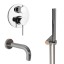 Paini 78CRSET26911BATH Комплект для ванны Кокс на 2 потребителя, с лейкой для душа, встраиваемый, хром