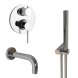 Paini 78CRSET26911BATH Комплект для ванны Кокс на 2 потребителя, с лейкой для душа, встраиваемый, хром