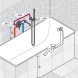 Paini 78CRSET26911BATH Комплект для ванны Кокс на 2 потребителя, с лейкой для душа, встраиваемый, хром