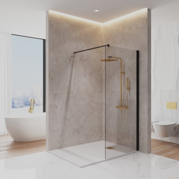 Paini Душевая перегородка 90x195 стекло прозрачное