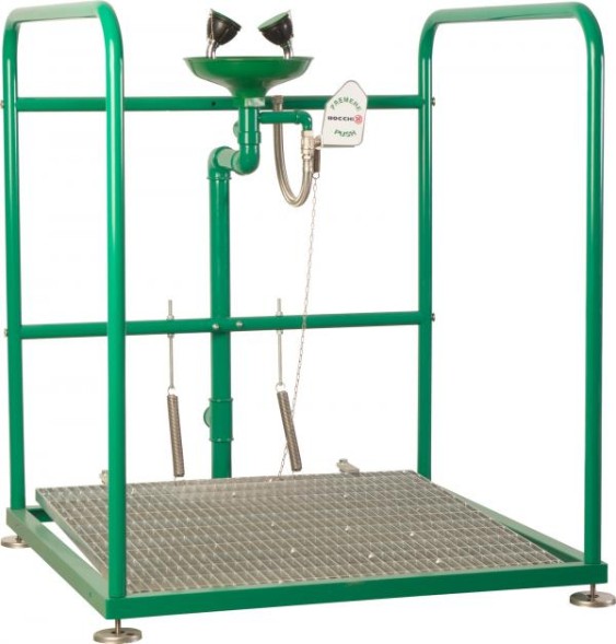 NOFER Аварийная платформа с фонтаном нерж. сталь/полипропилен BOCCHISF SCP380 зеленый