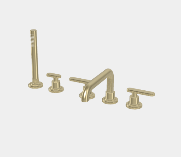 Смеситель для ванны и душа, Fima Carlo Frattini, Park Lane, цвет-Brushed champagne F1324HS