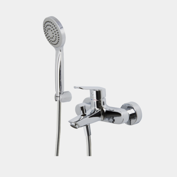 Смеситель для ванны и душа, Fima Carlo Frattini, Spot, цвет-черный матовый F3004NS