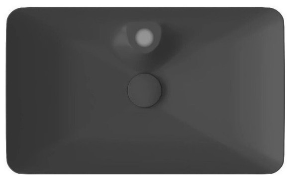 Раковина ISVEA SistemaY Clear накладная ШГВ 644*395*125 отверстия для смесителя 1 цвет антрацит матовый 10SY50065-2C