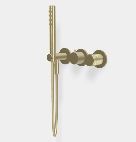 Смеситель для душа, Fima Carlo Frattini, Spillo Tech,G COLLECTION, на 2 потребителя, цвет-шампань брашированная F3049TWX8GHS