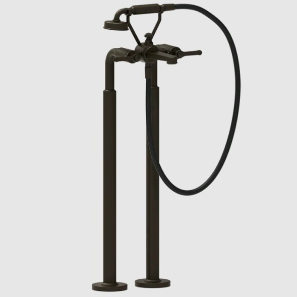 Gessi Смеситель для ванны и душа, VENTI20, напольный, цвет Бронза состаренная 65128#187