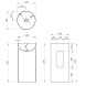 Vincea Раковина Солид Серфейс (Solid Surface)  VBS-6SP01MW, 400*400*850, напольная, цвет белый матовый