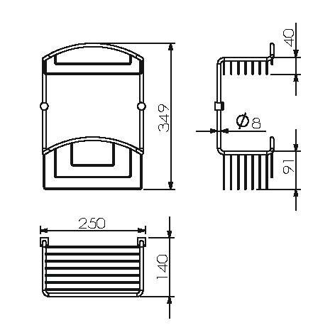 Душевая полка LANGBERGER ACCESSORIES 10860H подвесная цвет хром