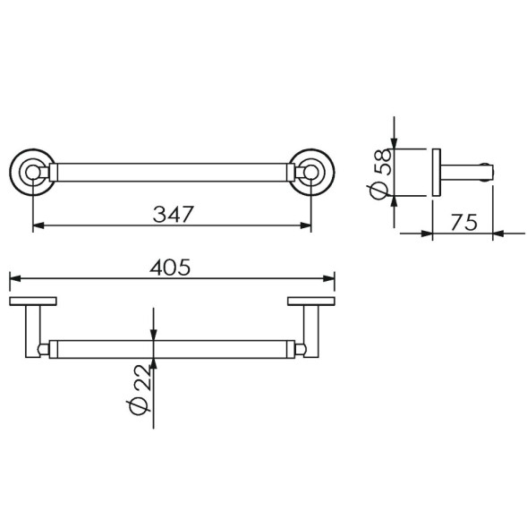 Поручень LANGBERGER BURANO 11056A подвесной цвет хром