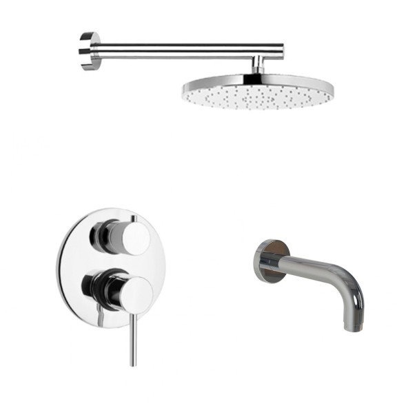Paini Комплект на 2 потребителя Cox , для ванны с верхним душем, хром