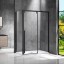 Vincea Душевой уголок Лугано (Lugano) VSR-1L1013CLB-1 1300*1000, черный, стекло прозрачное