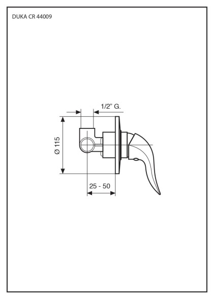 Emmevi Duka, смеситель внутристенный, цвет хром 44009/CR