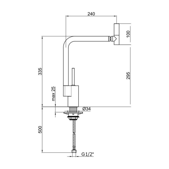 Смеситель для кухни Webert Kitchen 360 TS920302015, хром