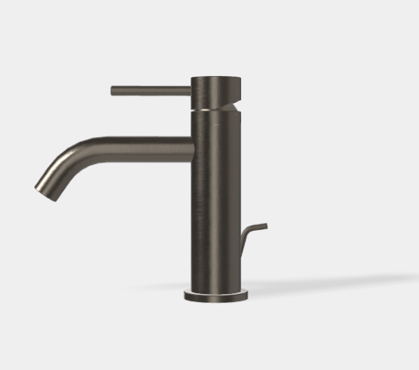 Смеситель для раковины, Fima Carlo Frattini, Spillo Up, цвет-брашированный чёрный хром F3031XSCS