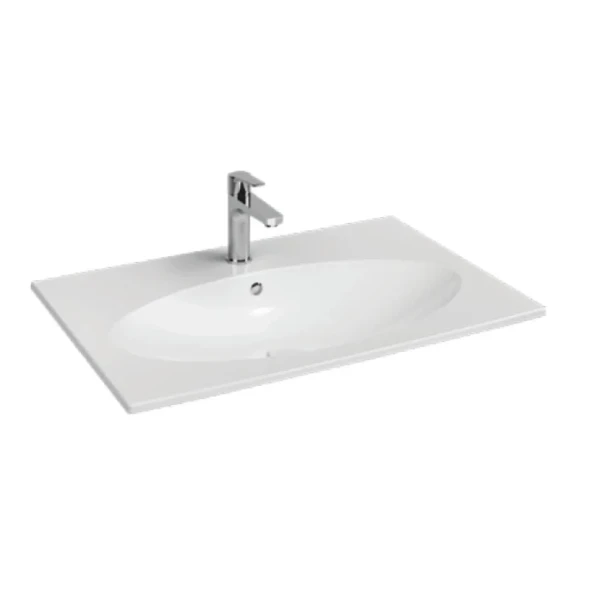 Раковина ISVEA SistemaX Clear 81 см цвет белый 10SX50080