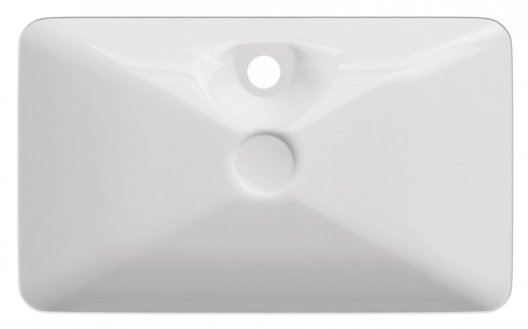 Раковина ISVEA SistemaY Clear накладная ШГВ 644*395*125 отверстия для смесителя 1 цвет белый матовый 10SY50065-2L