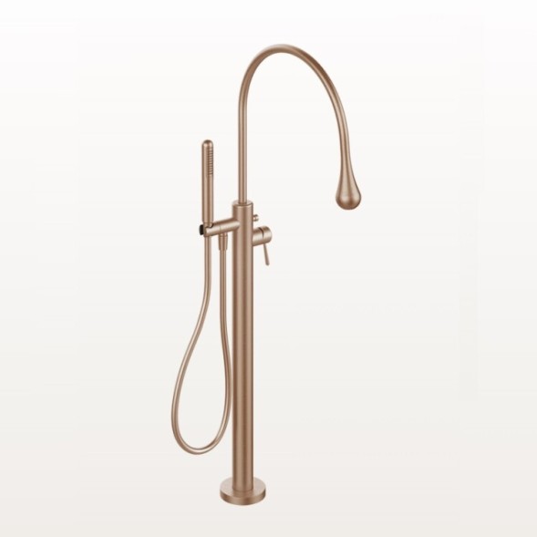 Gessi Смеситель для ванны и душа, GOCCIA, напольный, цвет медь матовая