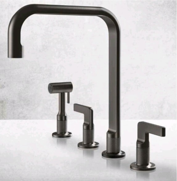 Gessi Смеситель для кухни, Inciso, цвет Черный брашированный металл  58703#707
