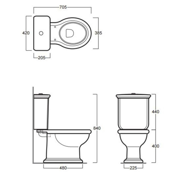 Унитаз SIMAS LANTE напольный к бачку моноблок цвет белый LA07