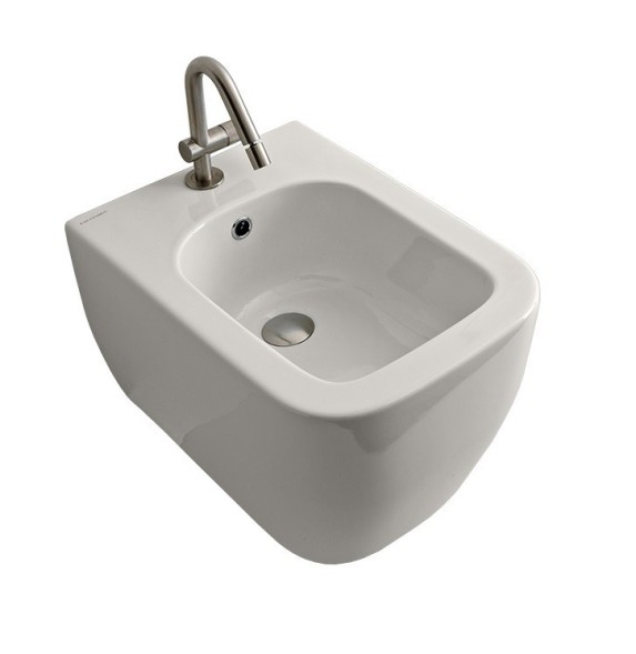 Биде Scarabeo TEOREMA 2.0 подвесное с одним отверстием цвет белый матовый 5127 41