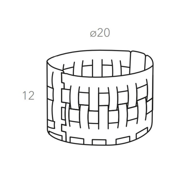 Корзинка COLOMBO DESIGN ADJ 1512.09/30 настольная цвет коньяк/бордо