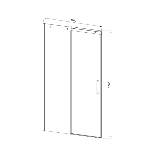Vincea Душевая дверь Дайс (Dice) VDS-4D120CLB, 1200, черный, стекло прозрачное