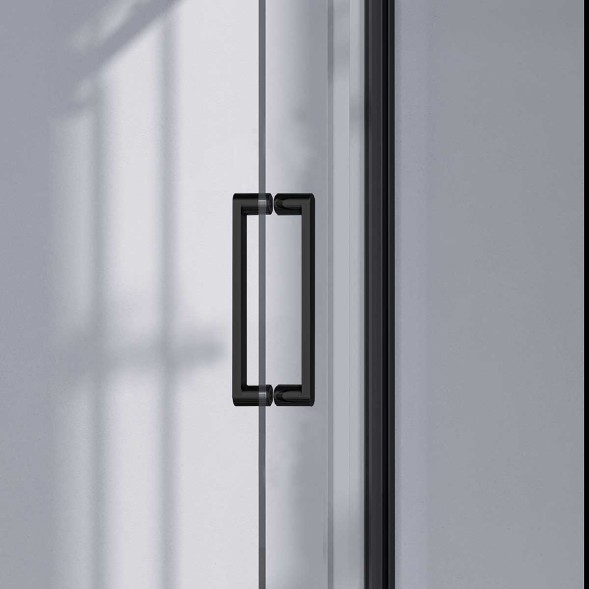 Vincea Душевая дверь Комо-Н (Como-N) VDS-4CN160CLB, 1600, черный, стекло прозрачное
