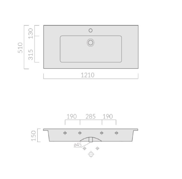 Раковина GALASSIA PLUS DESIGN 2047 подвесная или встраиваемая сверху с одним отверстием с переливом цвет белый глянцевый