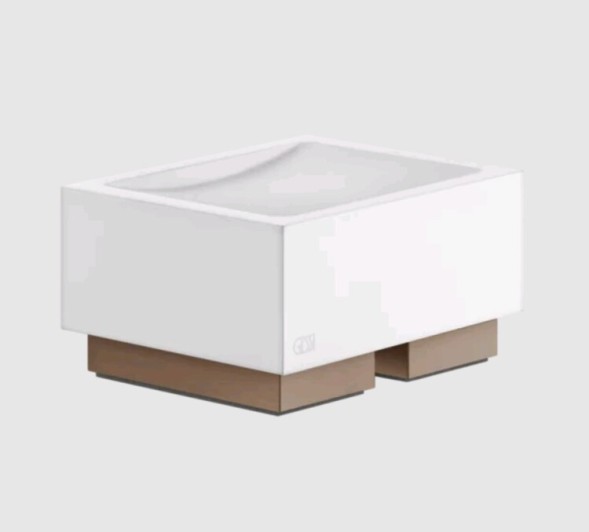 Gessi Мыльница, Rettangolo, шгв 105*85*56.5, цвет белый#черный брашированный металл  20825#707