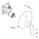 Смеситель KLUDI BALANCE 526590575 для ванны и душа встраиваемый внешняя часть с автоматическим переключателем воды PUSH&amp;SWITCH